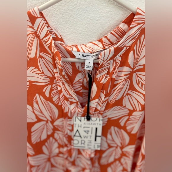 NWT 41 Hawthorn Orange Floral Sleeveless Top size M - Picture 2 of 3